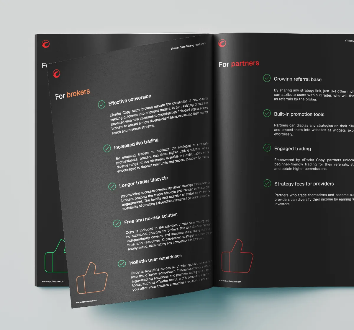 Solução de social trading para corretores